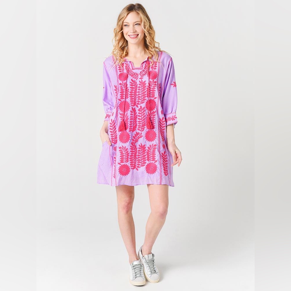 J. MARIE Kennedy Embroidered Dress